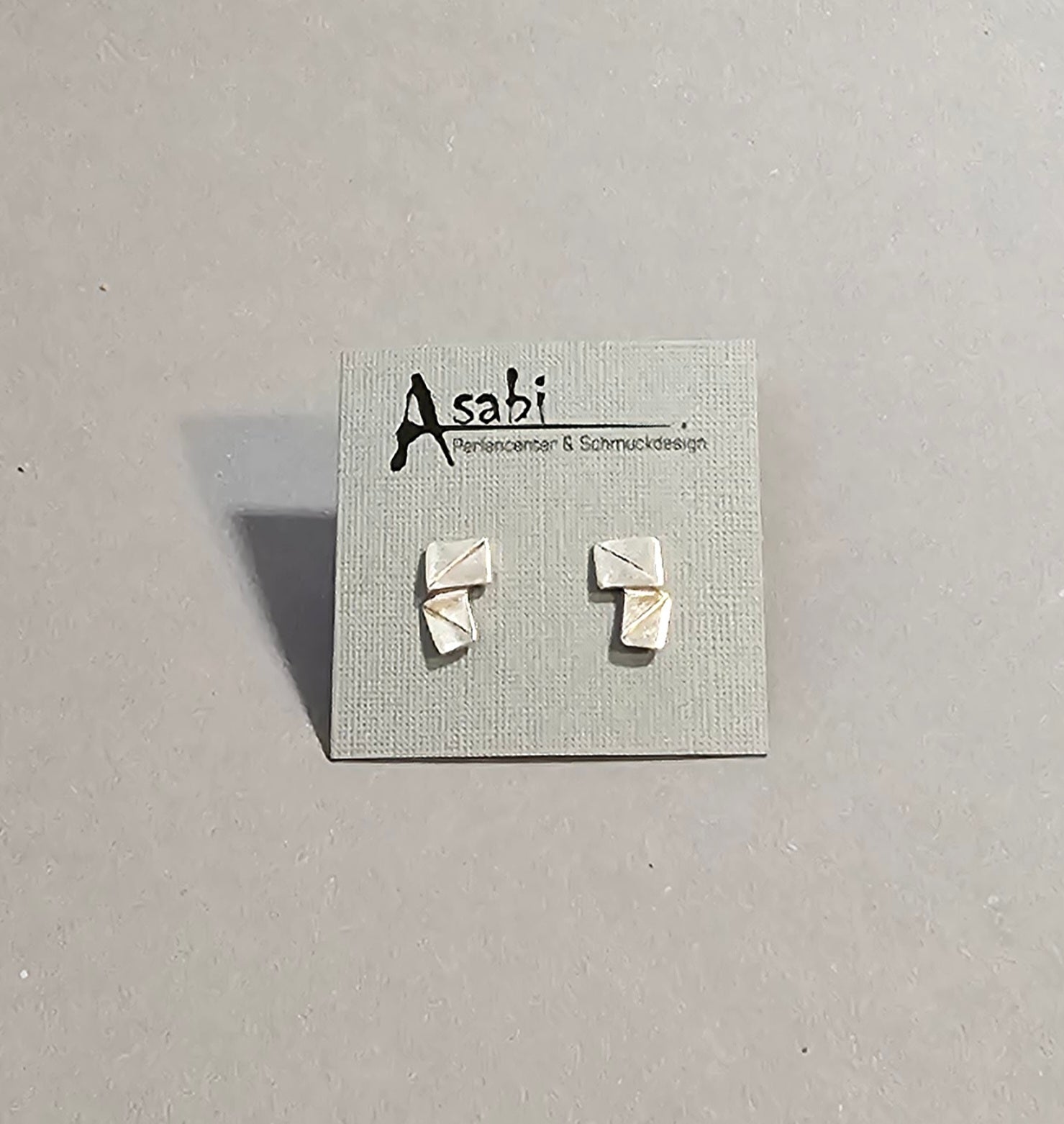 Ohrstecker Quadrat Silber