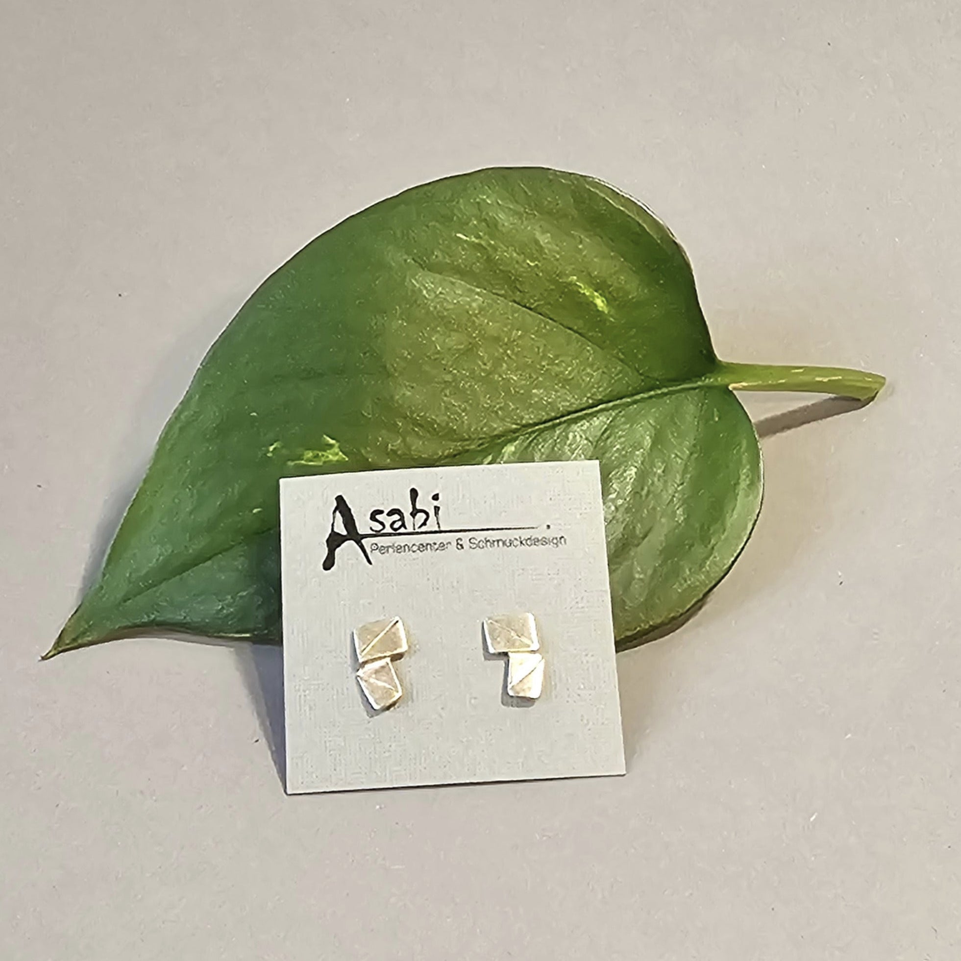 Ohrstecker Quadrat Silber