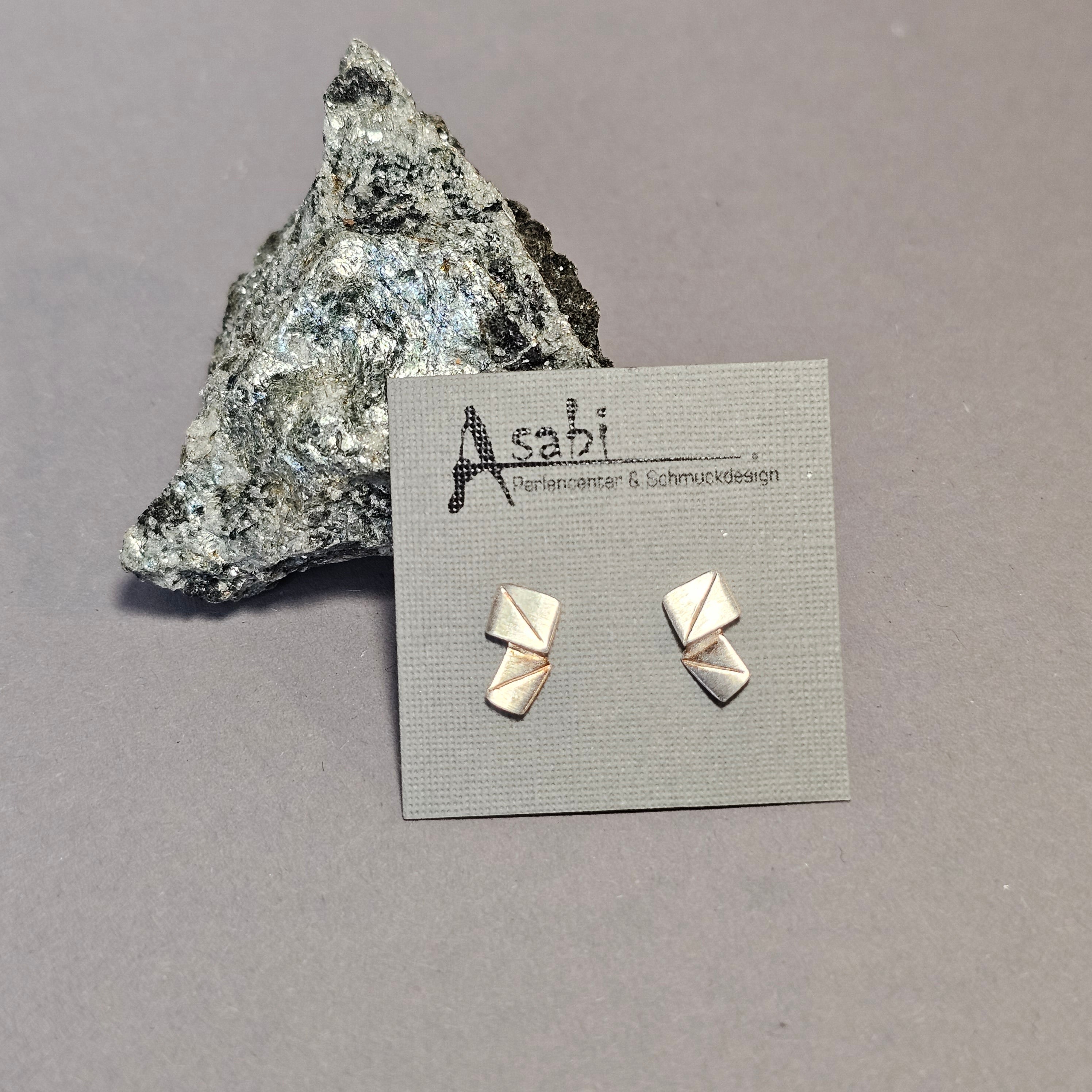 Ohrstecker Quadrat Silber
