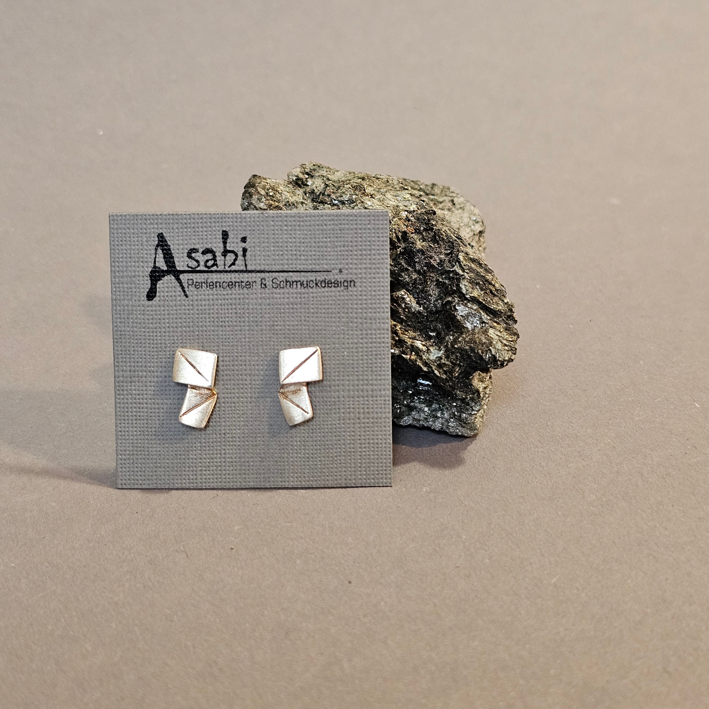 Ohrstecker Quadrat Silber