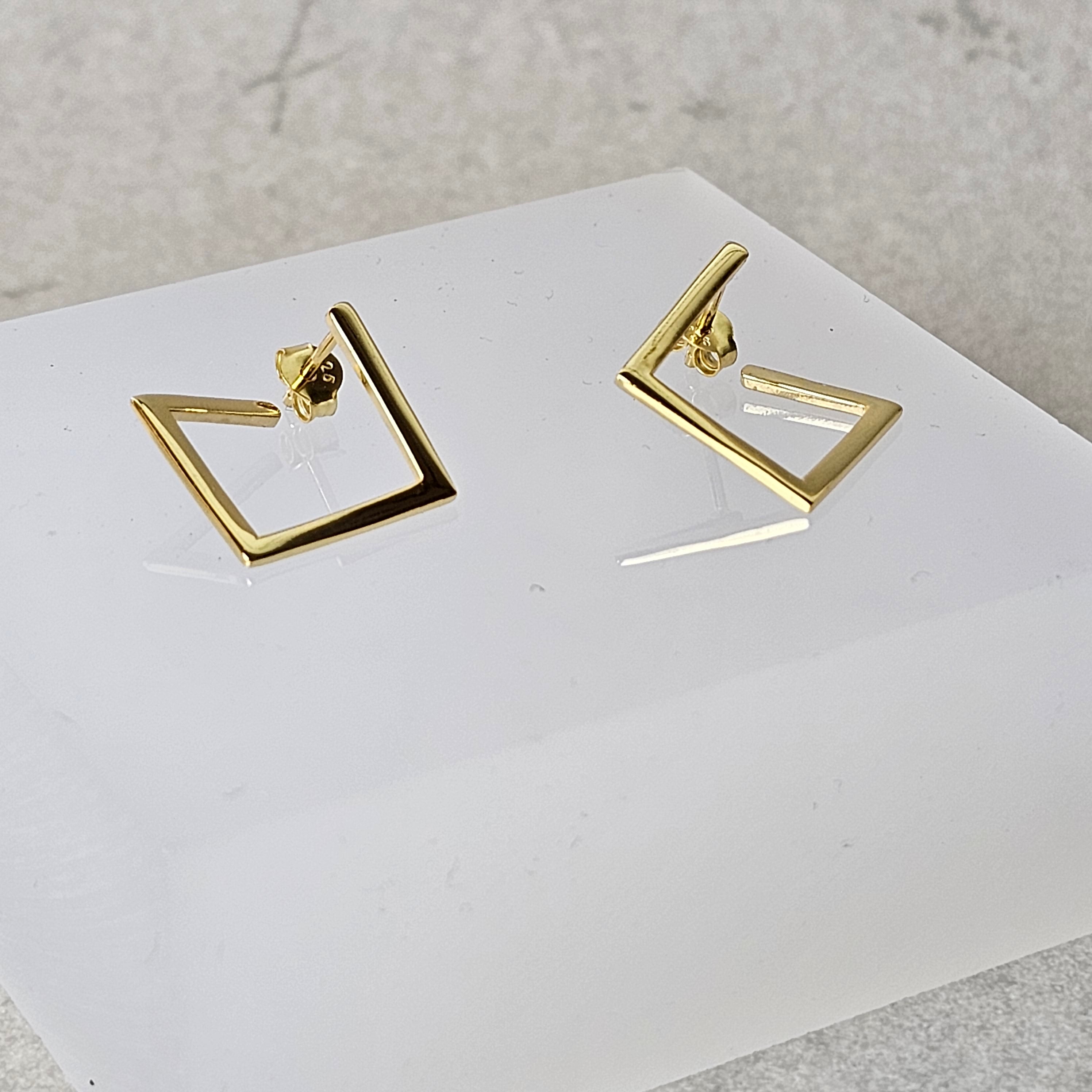 Ohrstecker offenes Quadrat