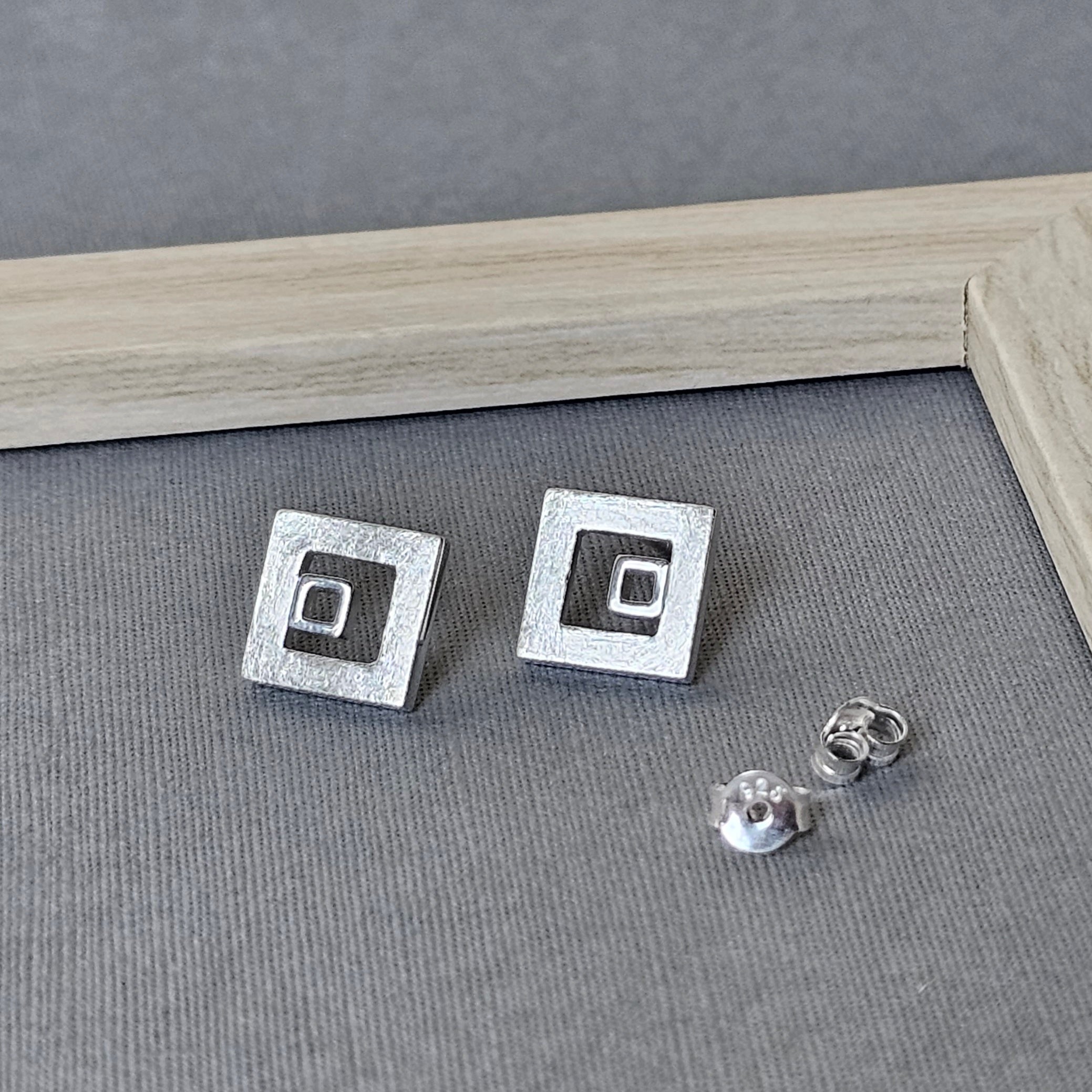 Ohrstecker stylische Quadrate