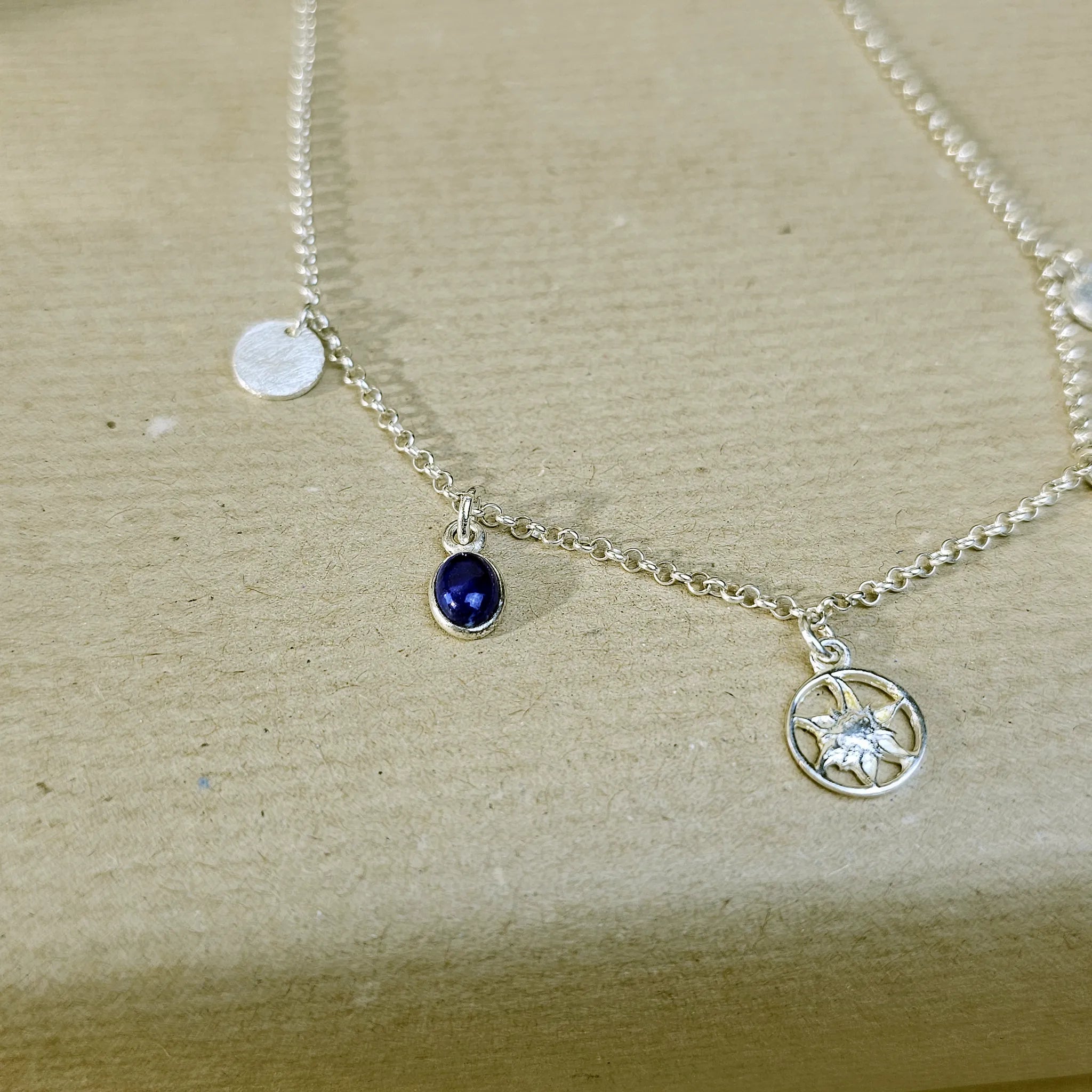 Collier Silber mit Lapis