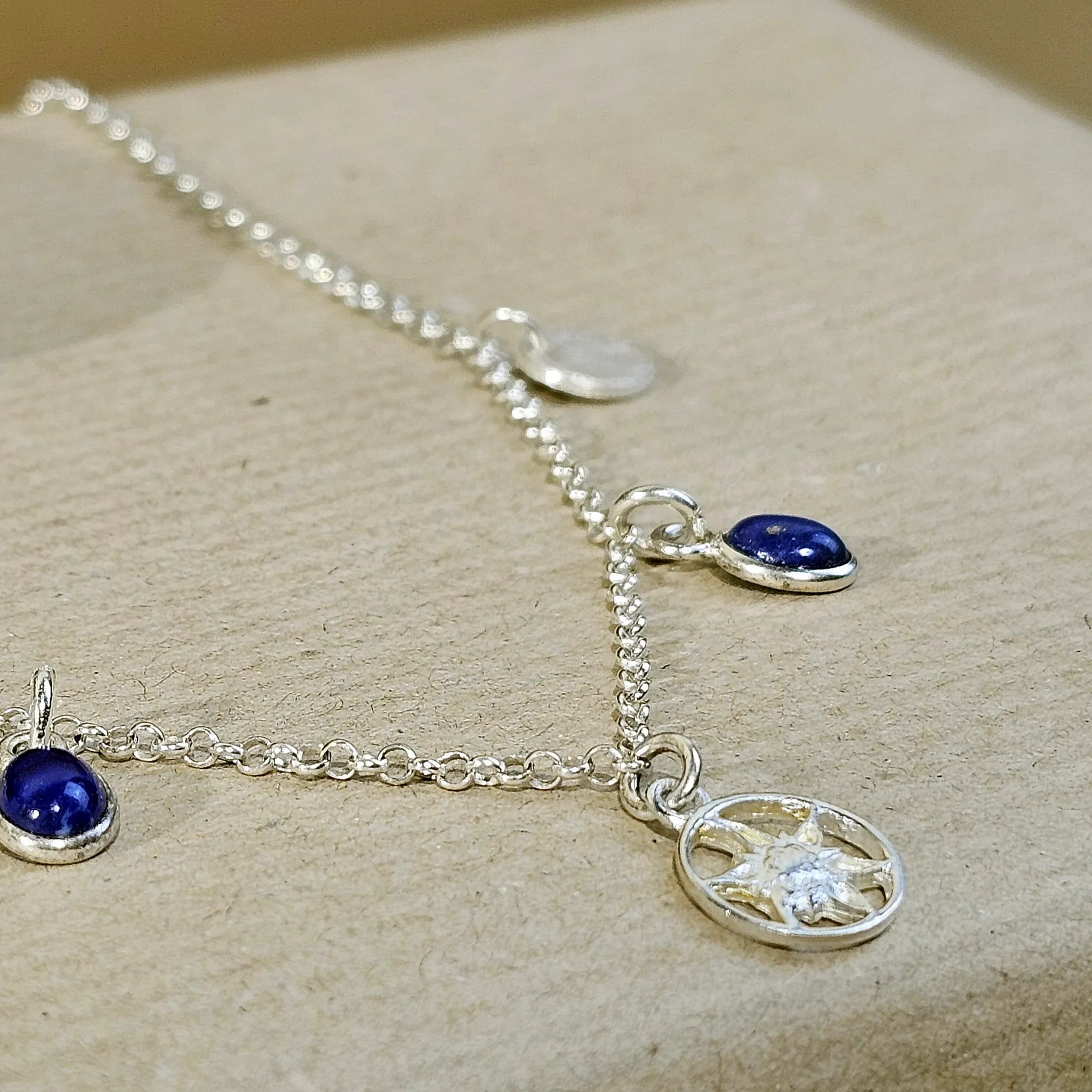 Collier Silber mit Lapis
