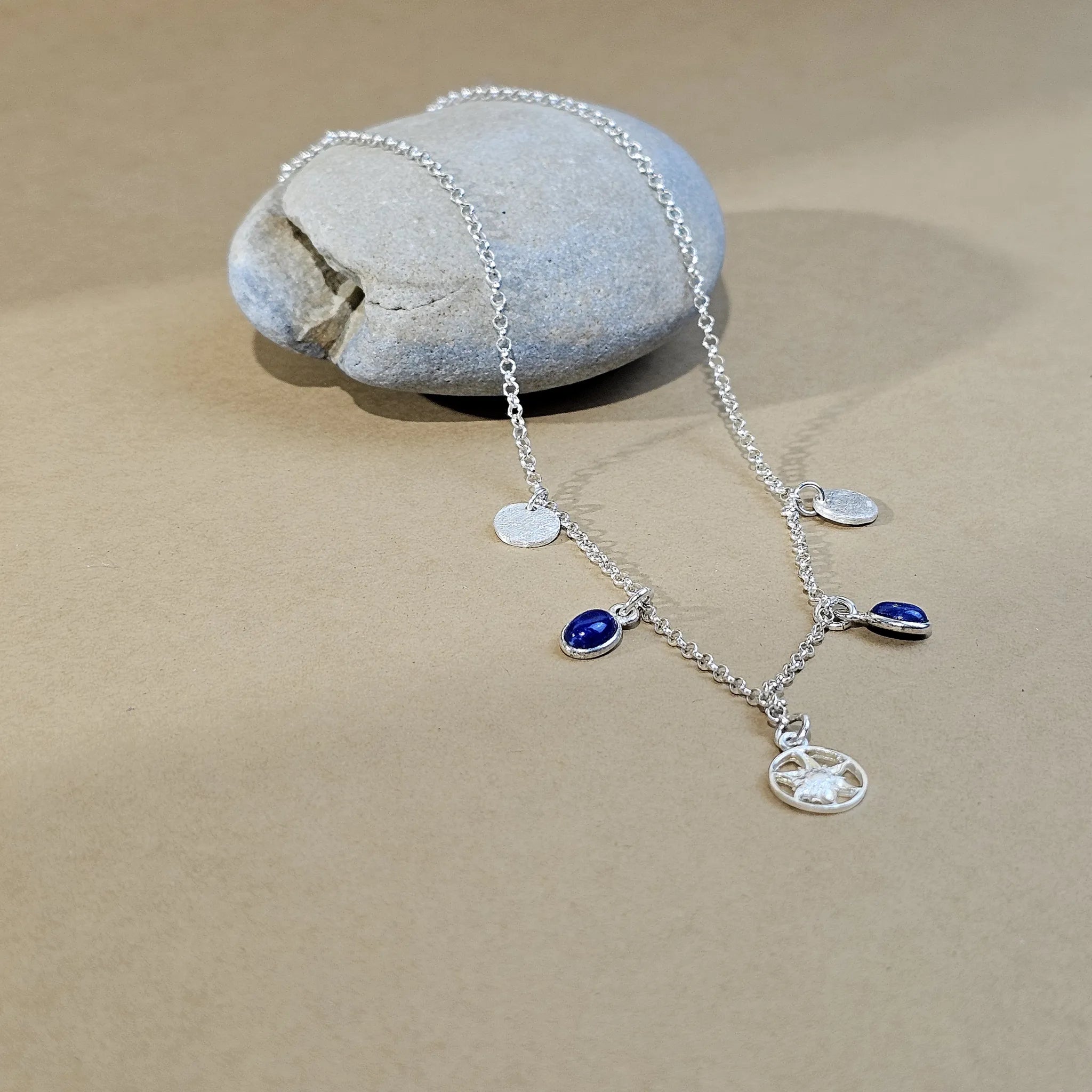 Collier Silber mit Lapis