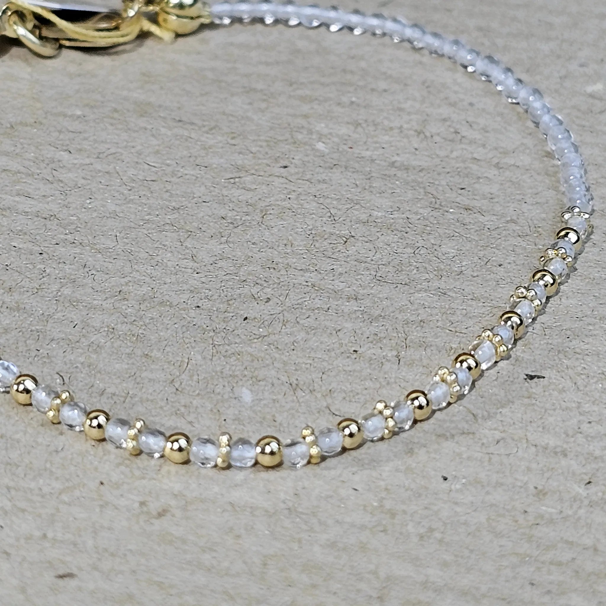 Goldplattiertes Bergkristall Armband
