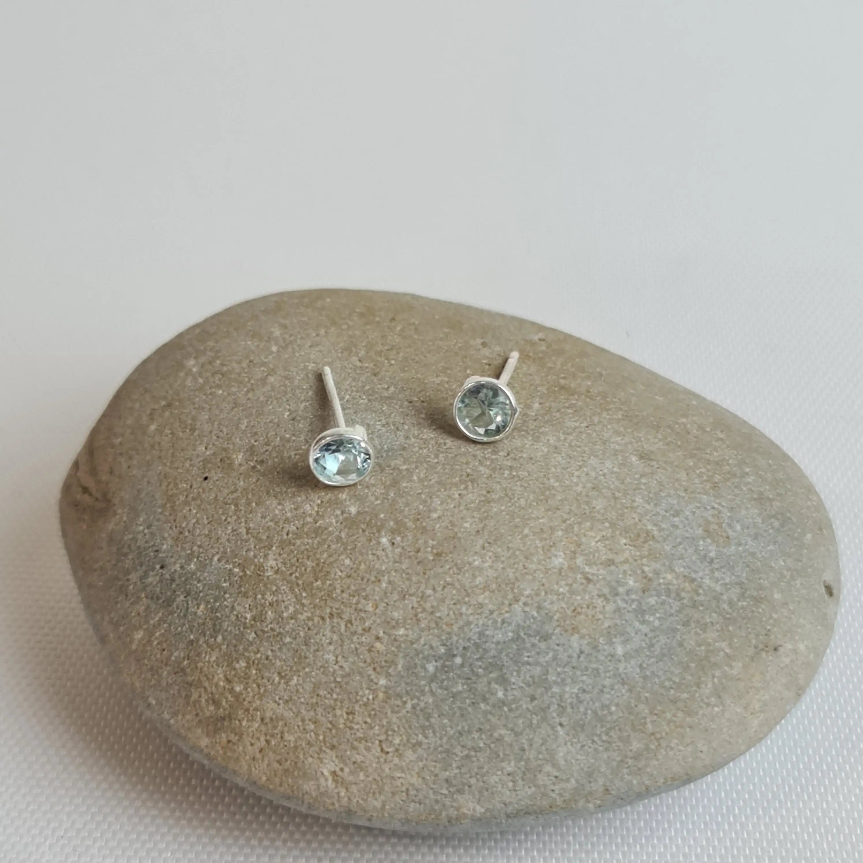 Aquamarin Ohrstecker