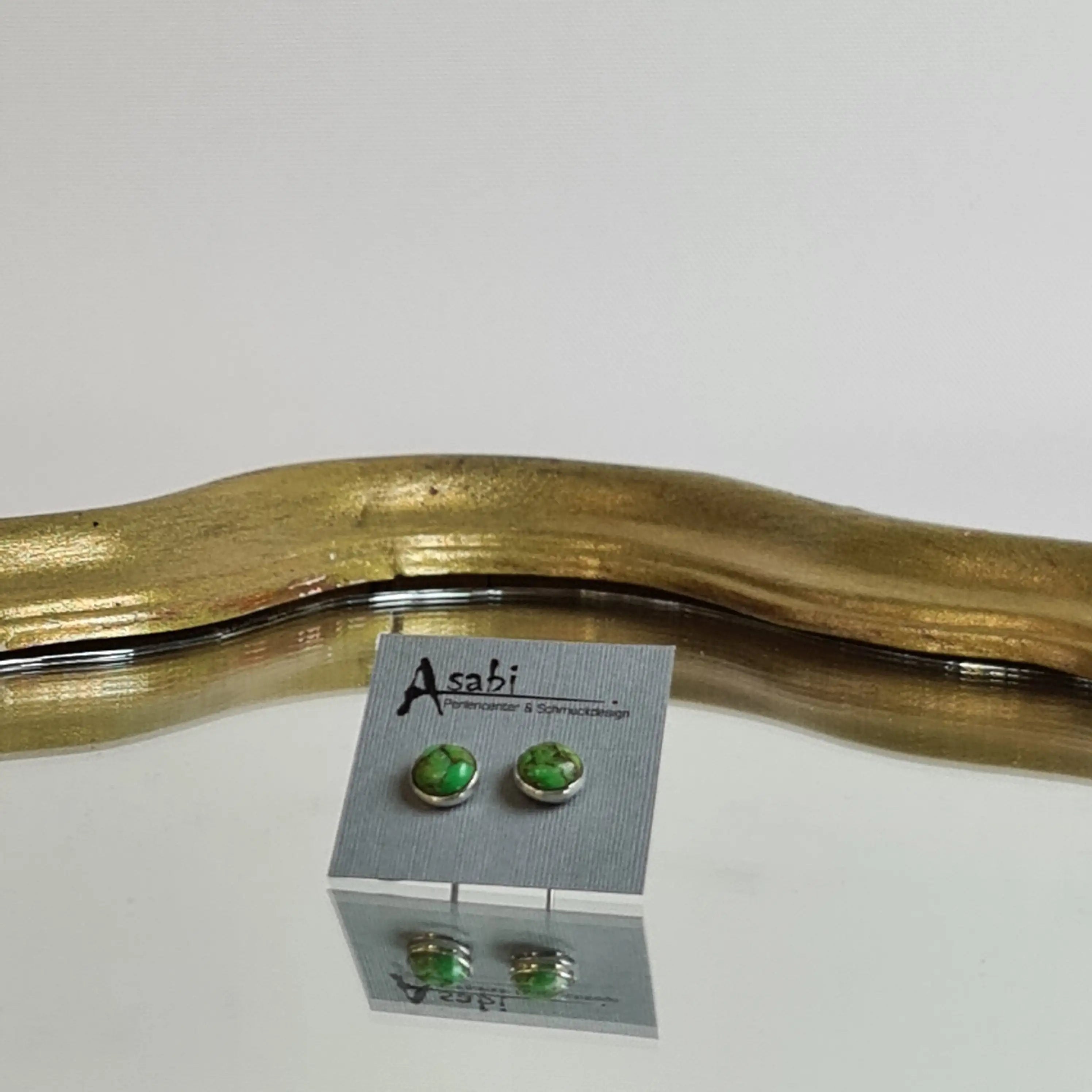 Türkis mit Kupfereinschluß Ohrstecker