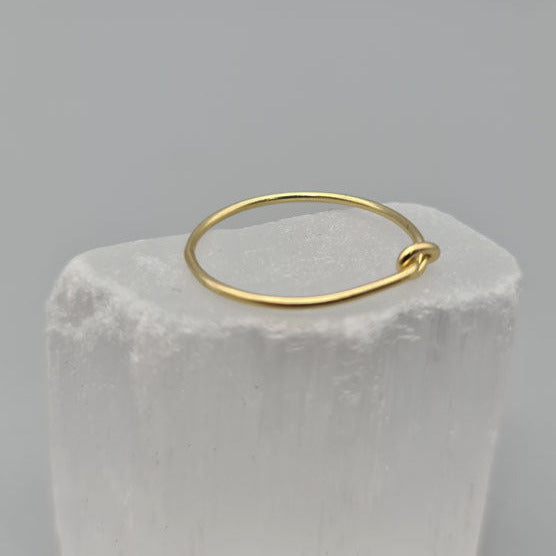 Knotenring in 925er Silber gold plattiert