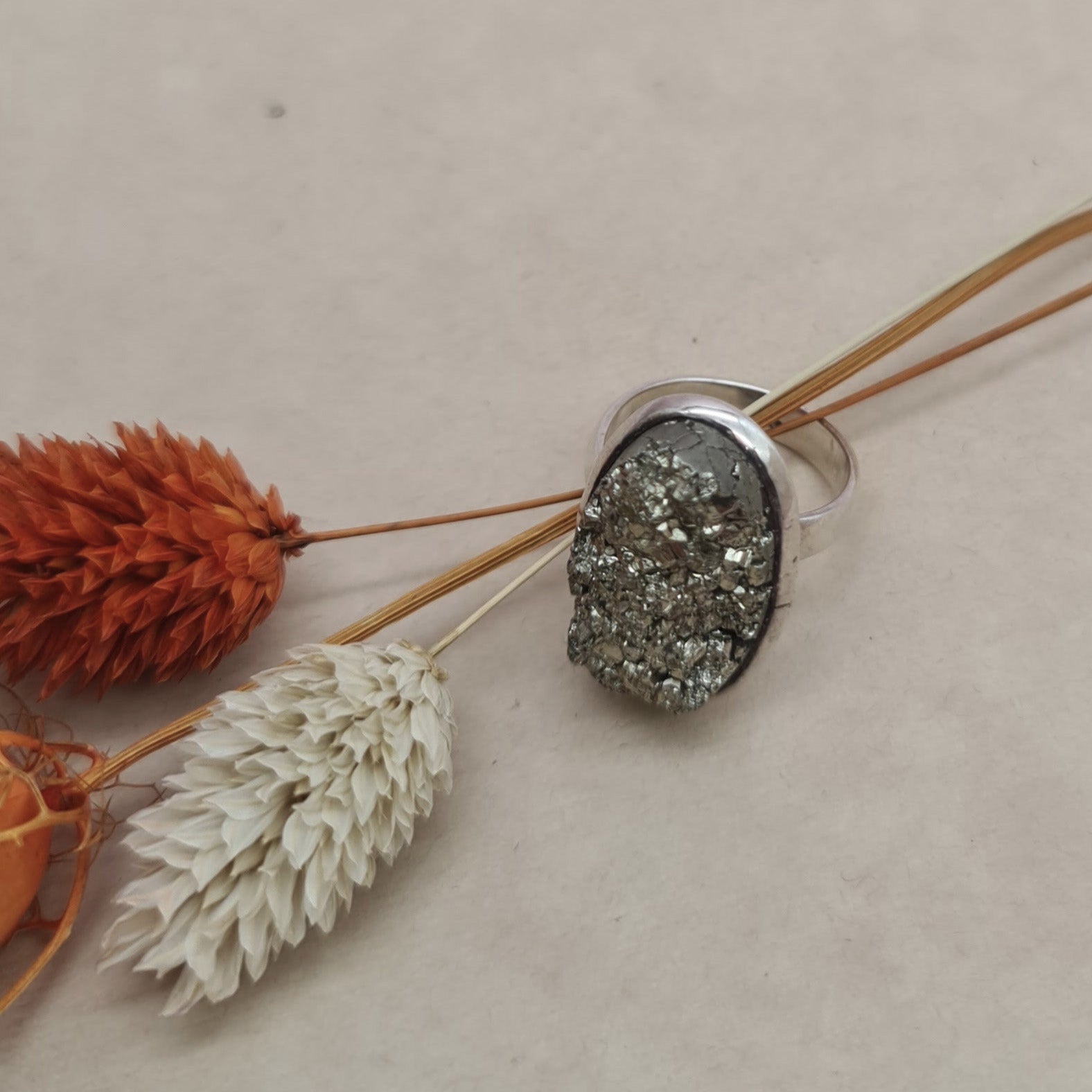 Ring Pyrit naturbelassen