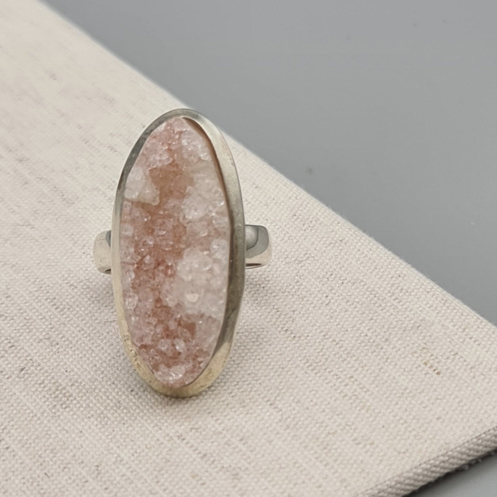 Ring Naturstein Rosenquarz