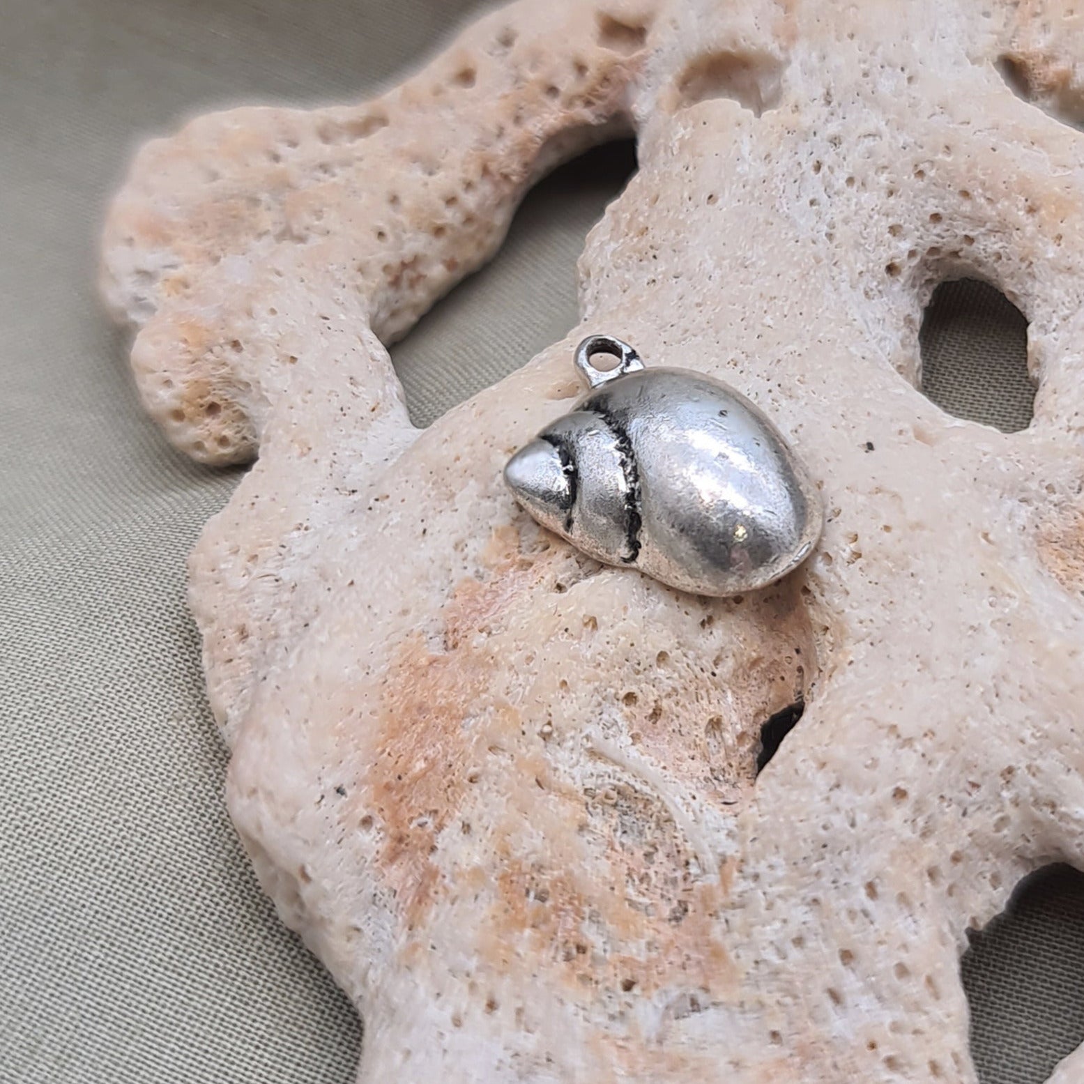 Kettenanhänger Schnecke Silber