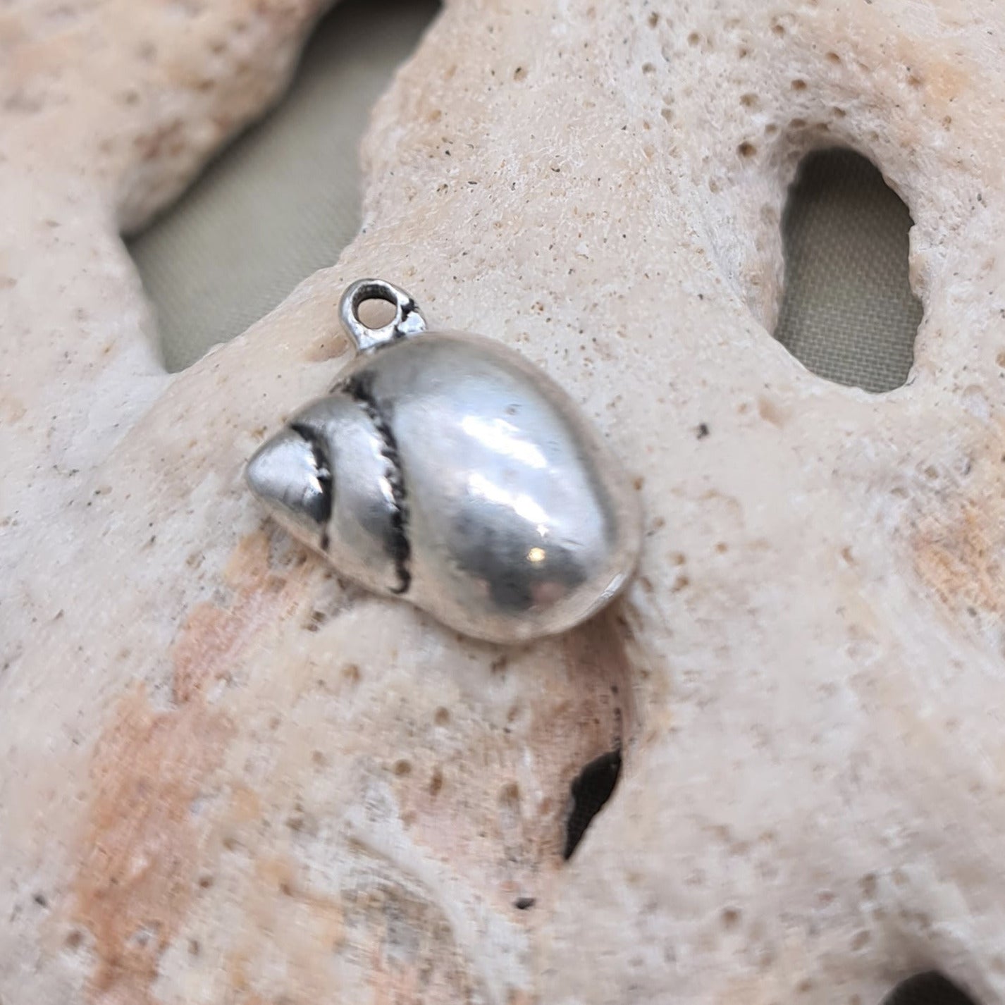 Kettenanhänger Schnecke Silber