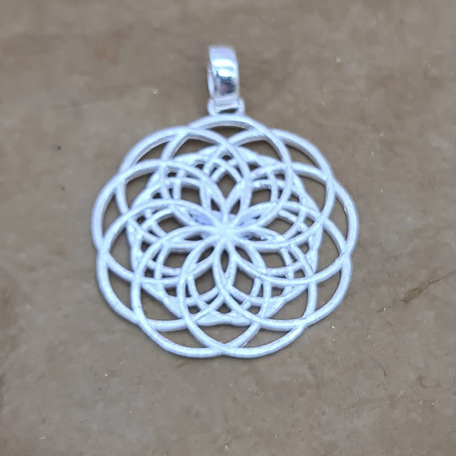 Kettenanhänger Lebensblume1 Silber