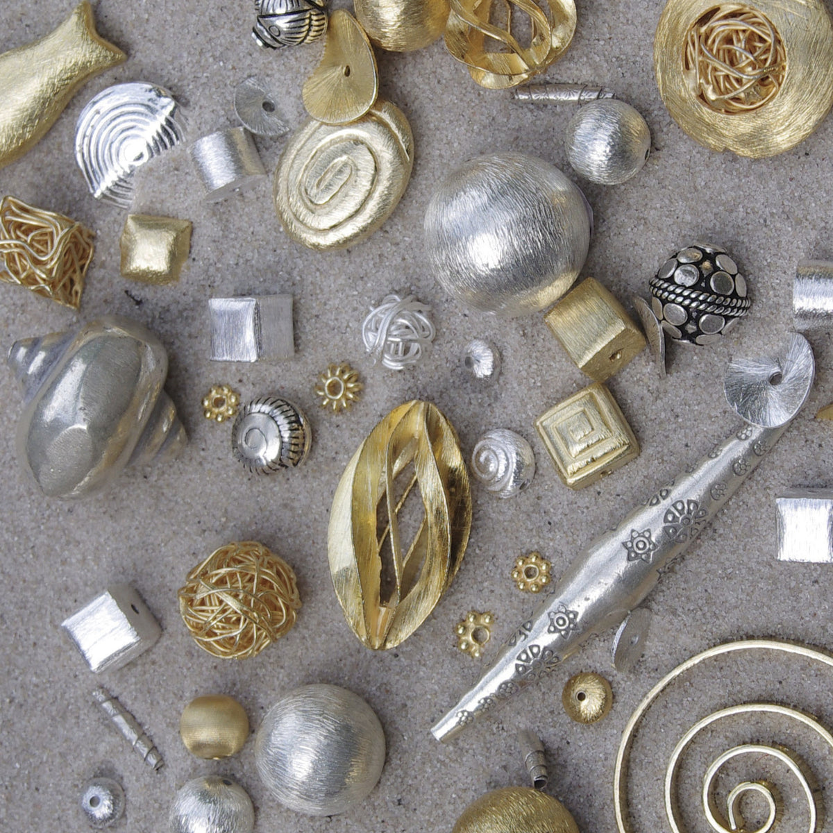 Perlen - Gold-Silberperlen