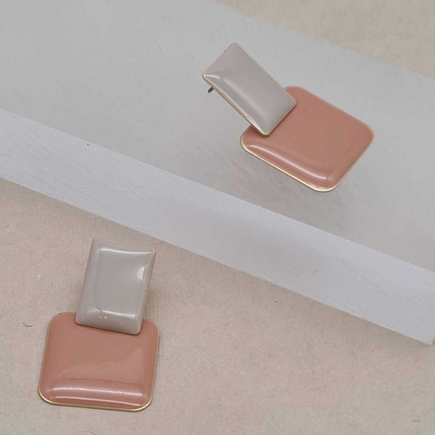 Ohrhänger beige Rose