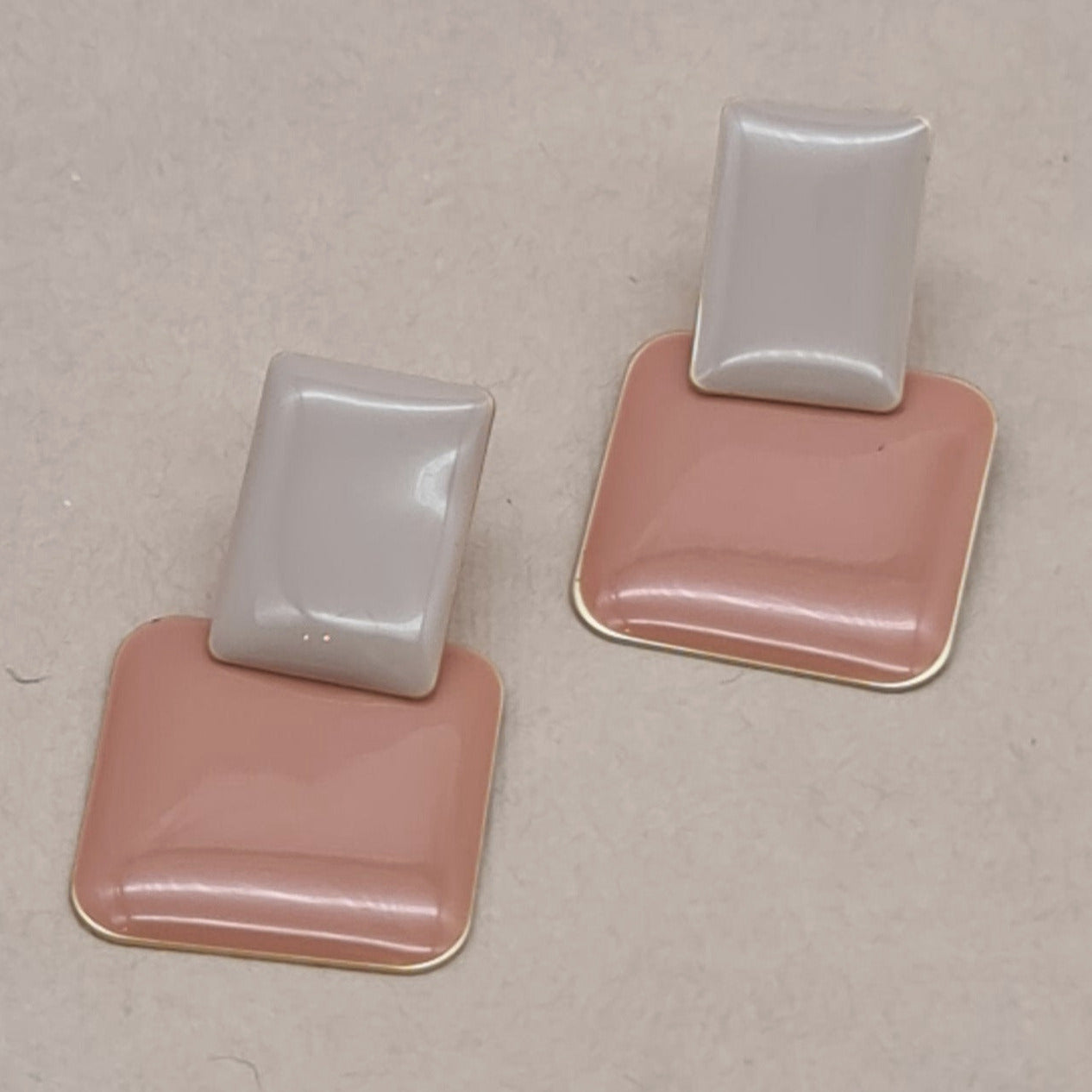 Ohrhänger beige Rose