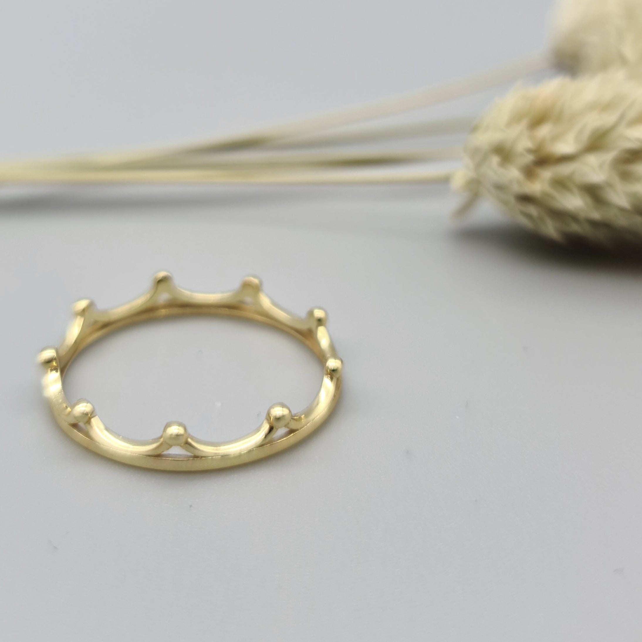 Ringe Krone 925er Silber gold plattiert