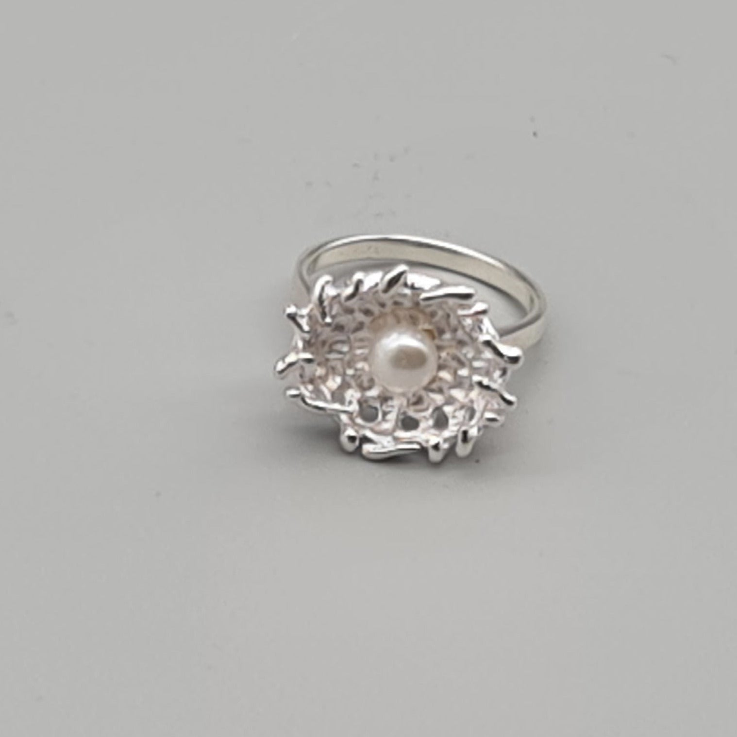 Silberring mit Perle