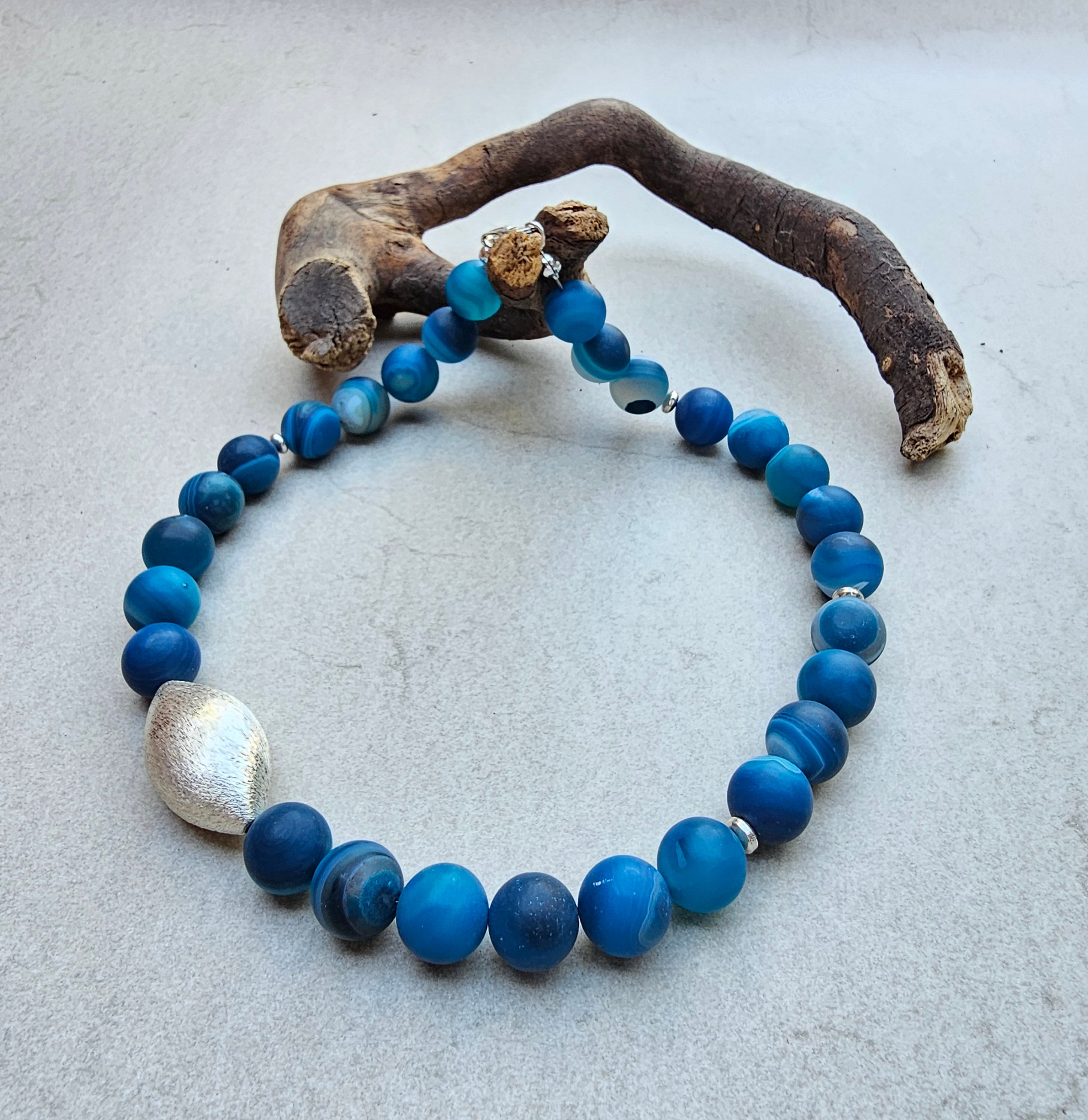 Kette blauer Achat