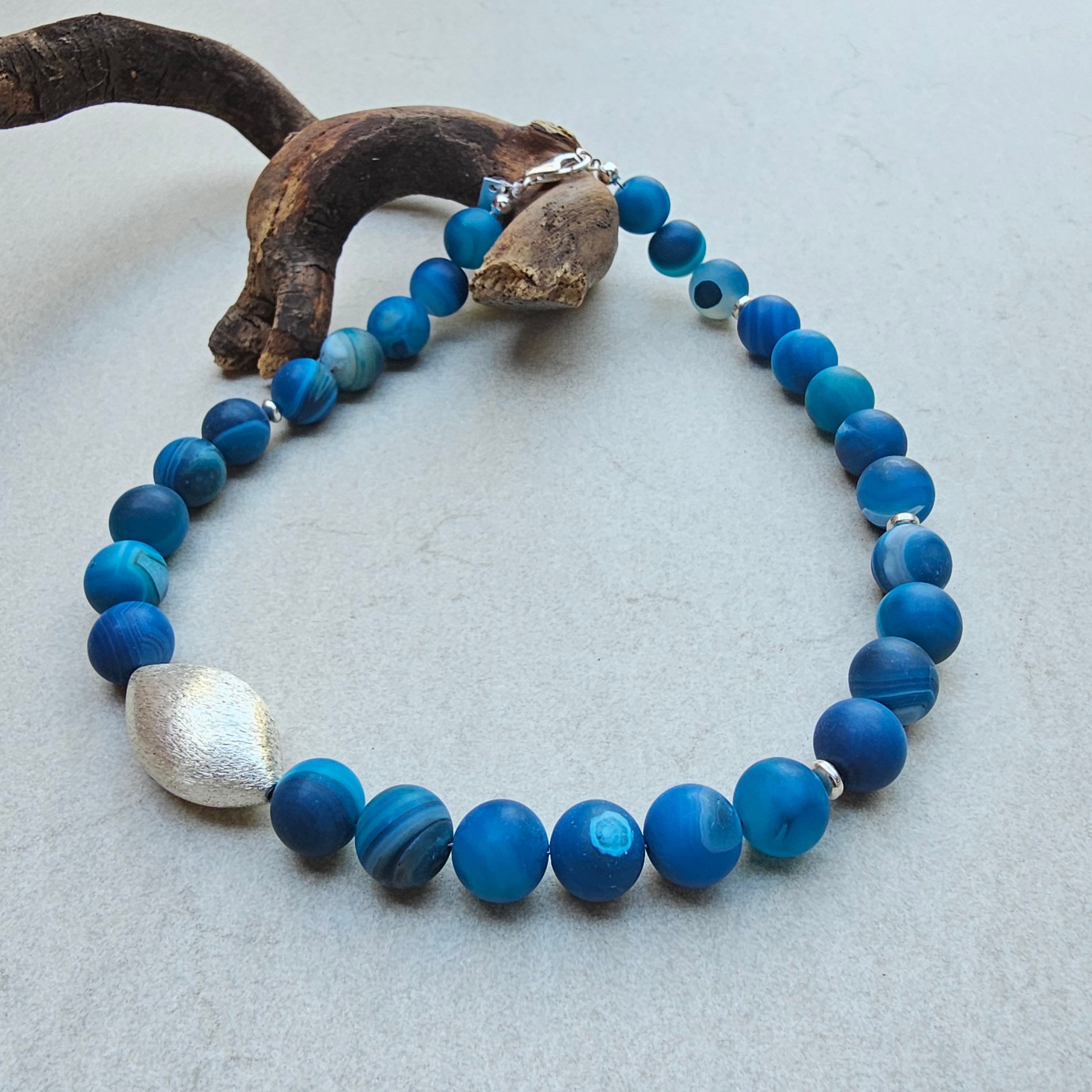 Kette blauer Achat