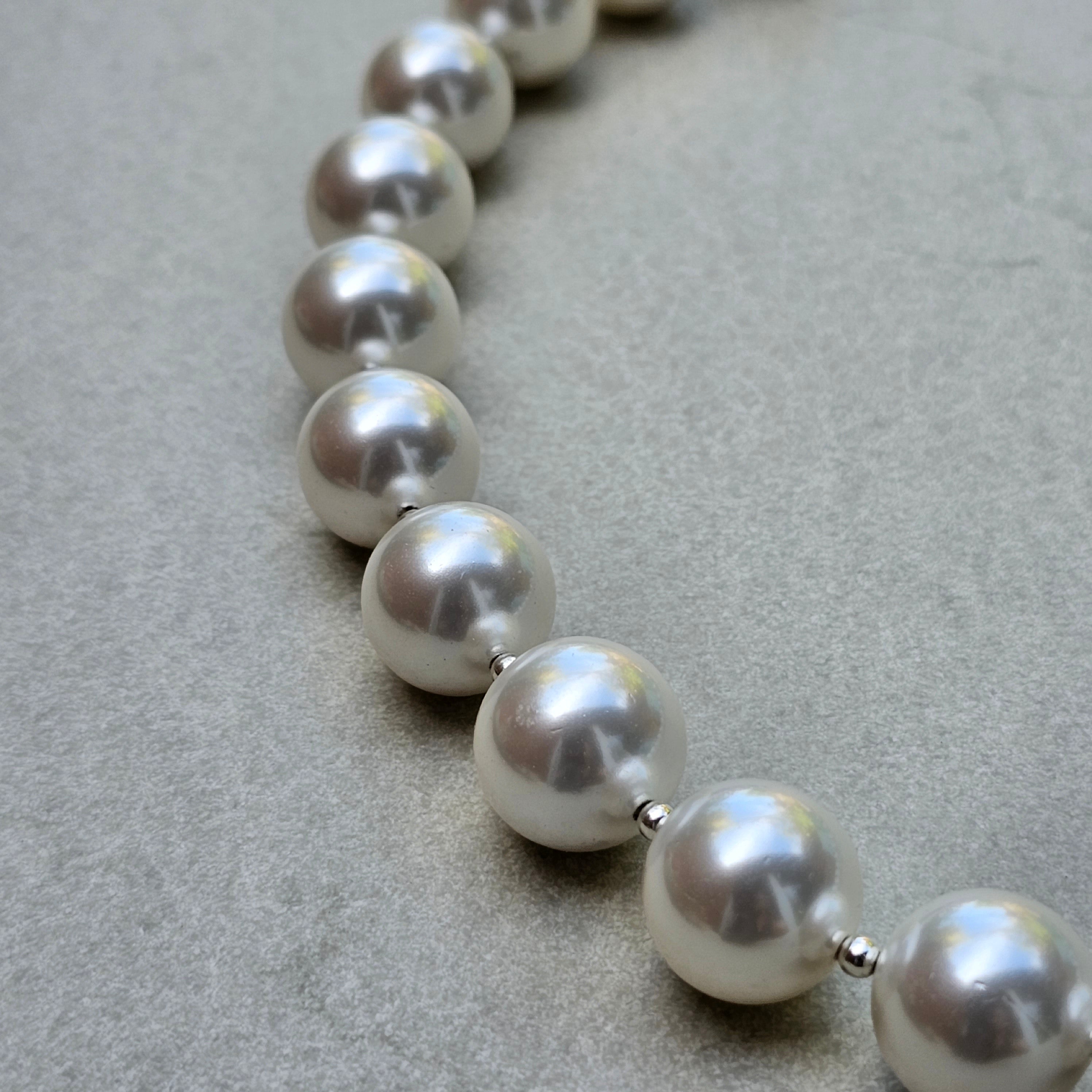 Kette große Muschelkernperlen
