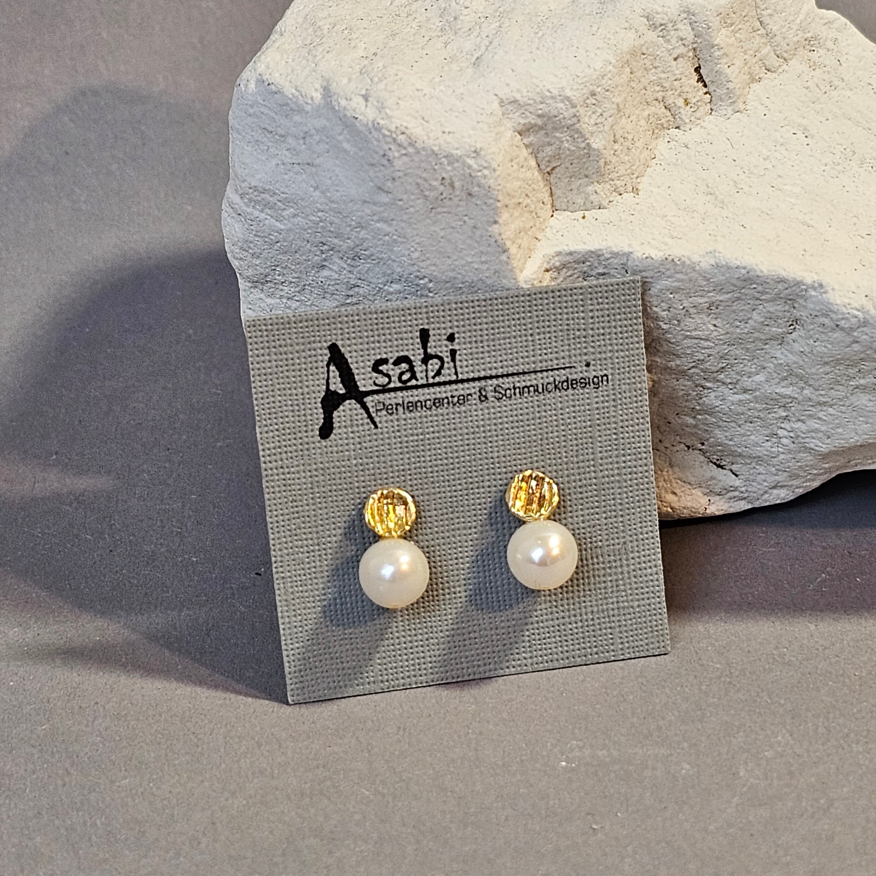 Ohrstecker gold mit Perle