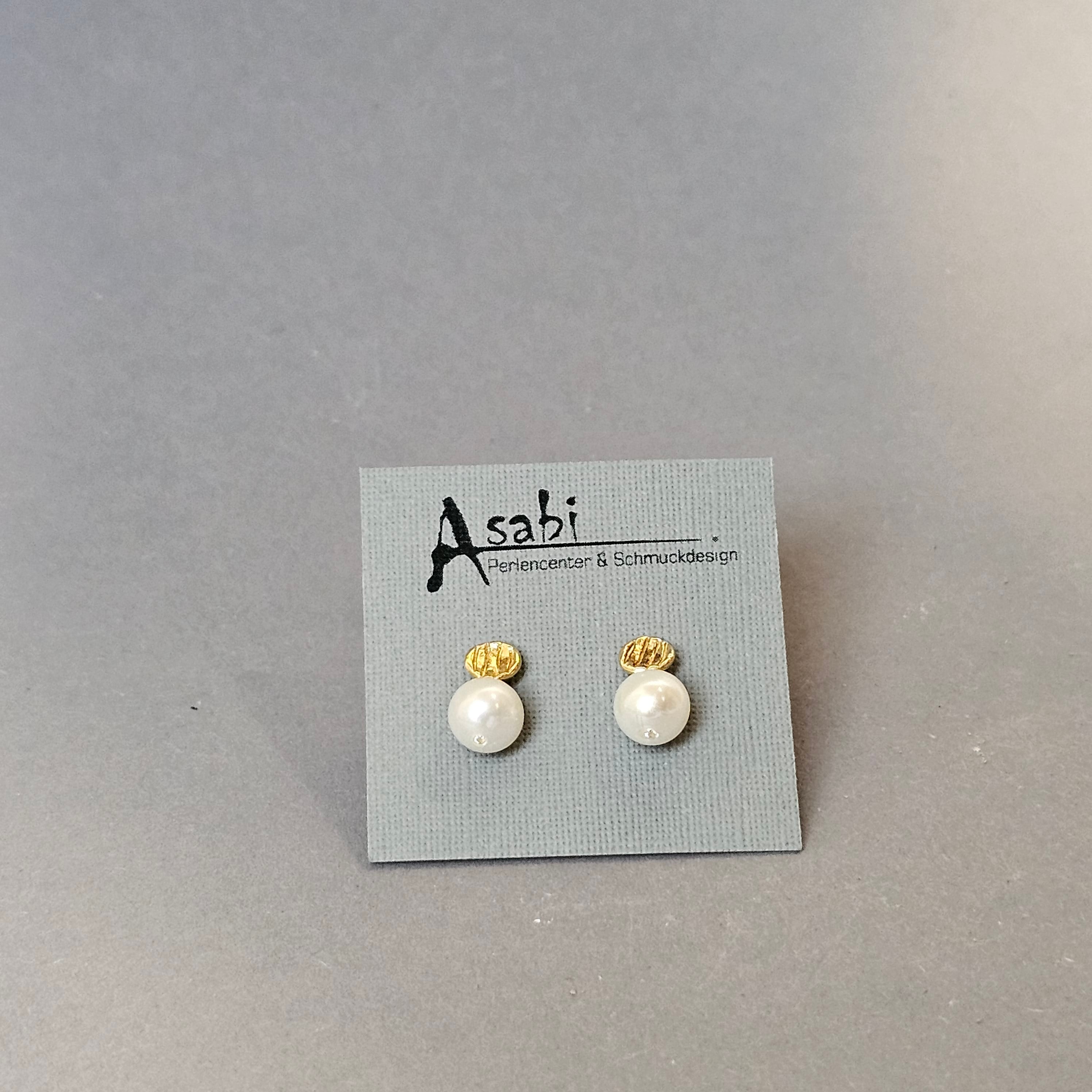 Ohrstecker gold mit Perle