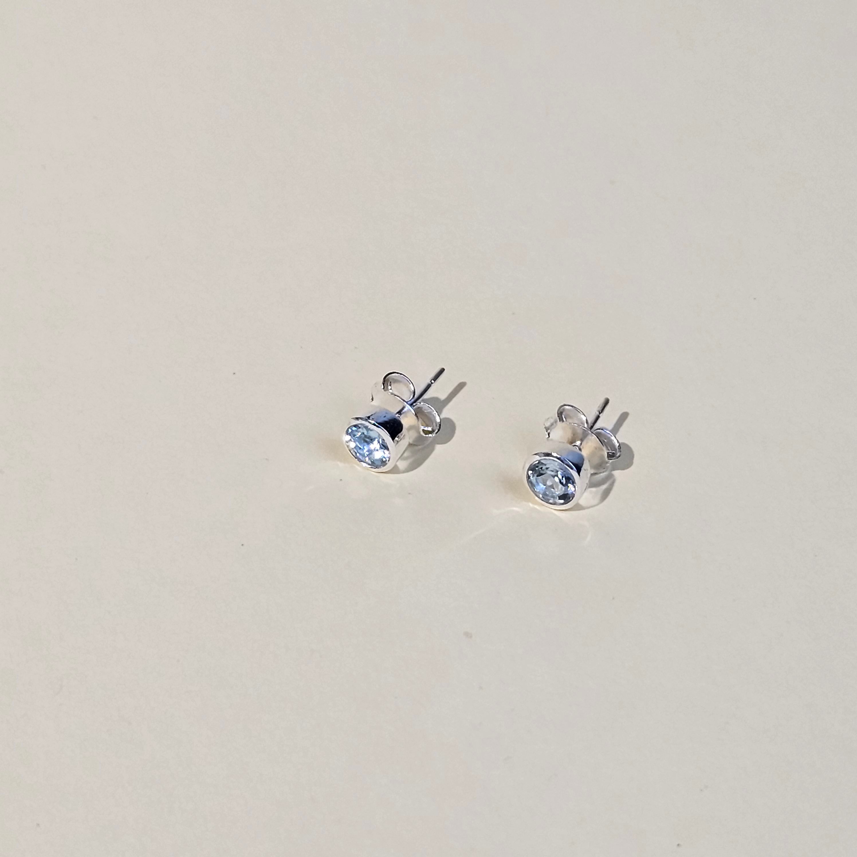 Ohrstecker Aquamarin