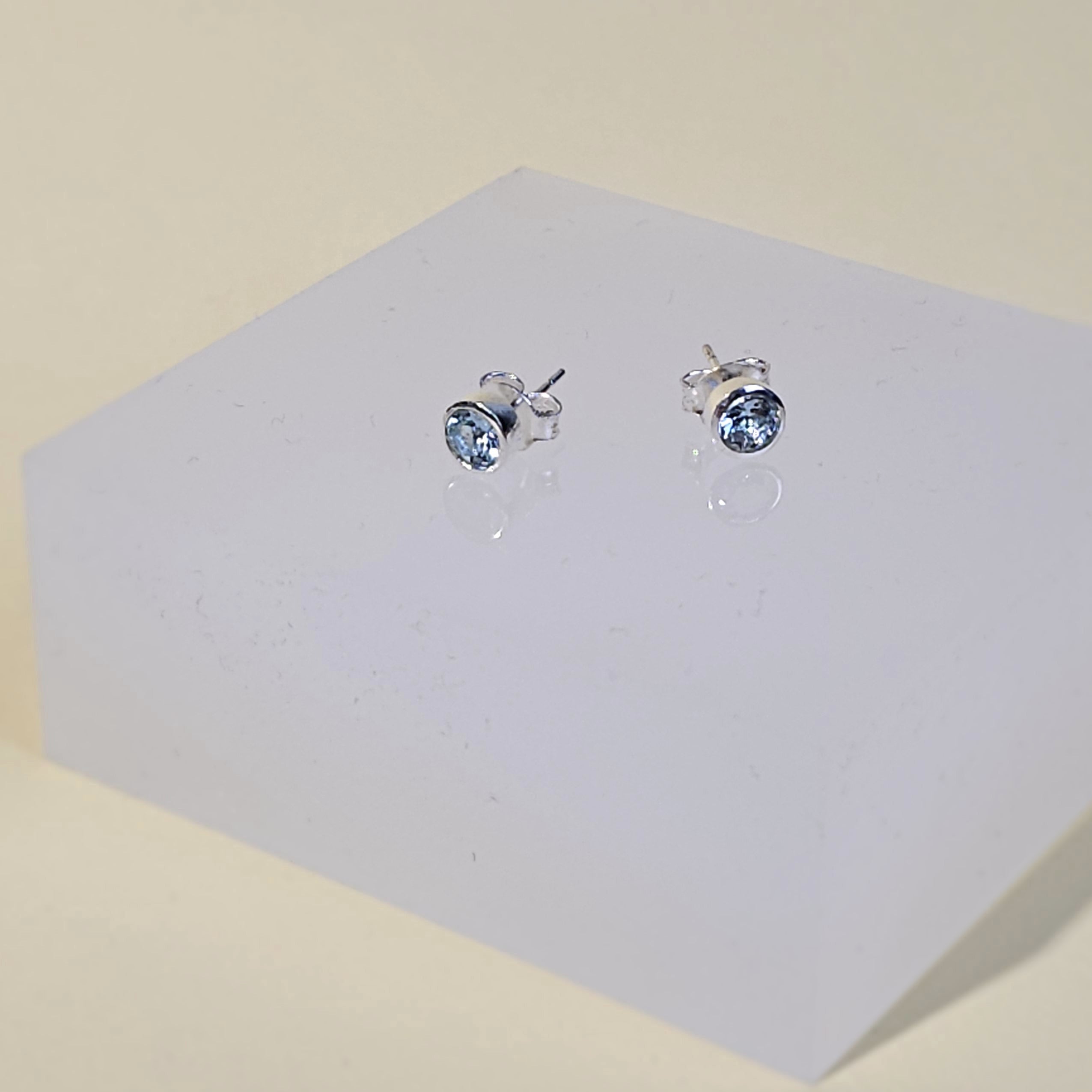 Ohrstecker Aquamarin