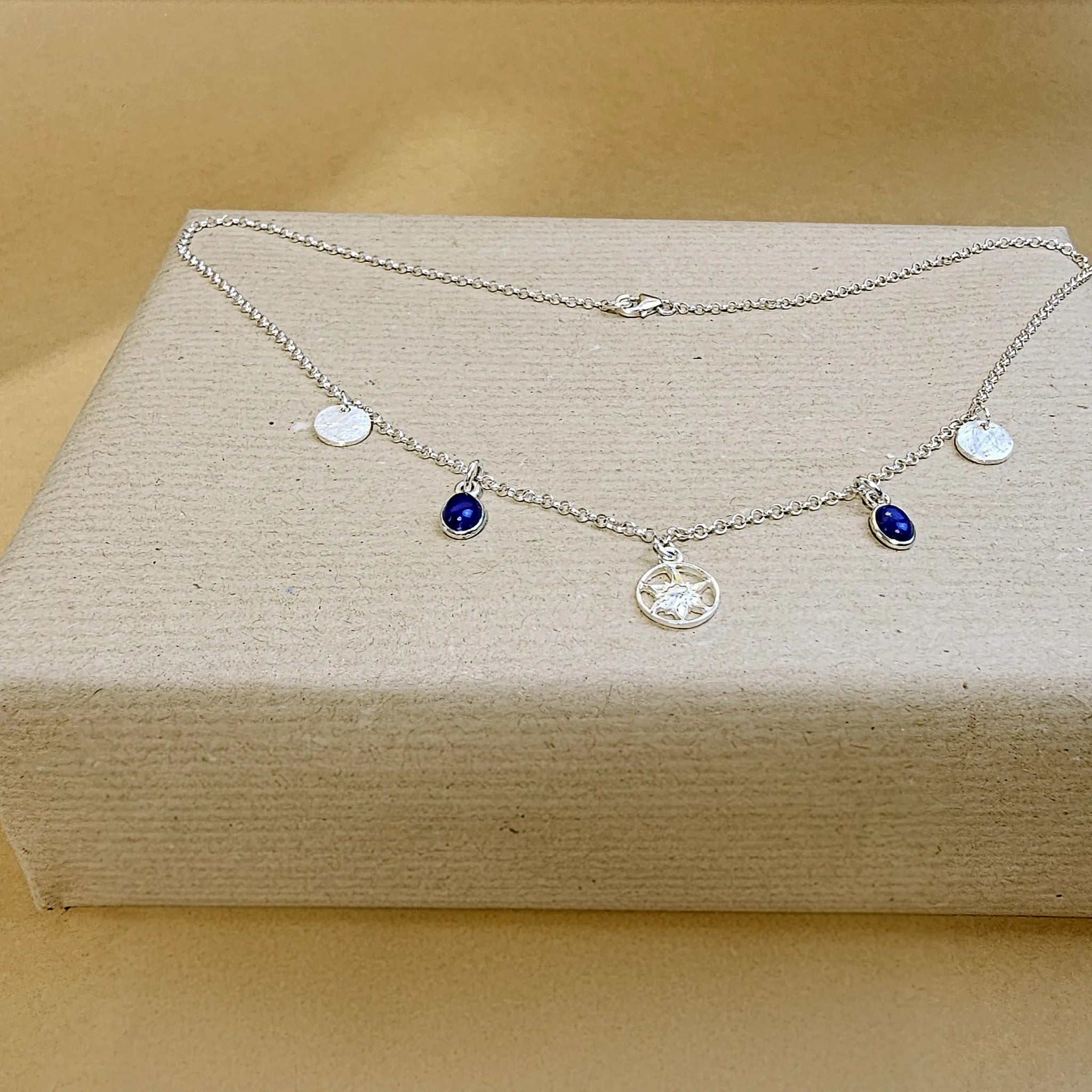 Collier Silber mit Lapis