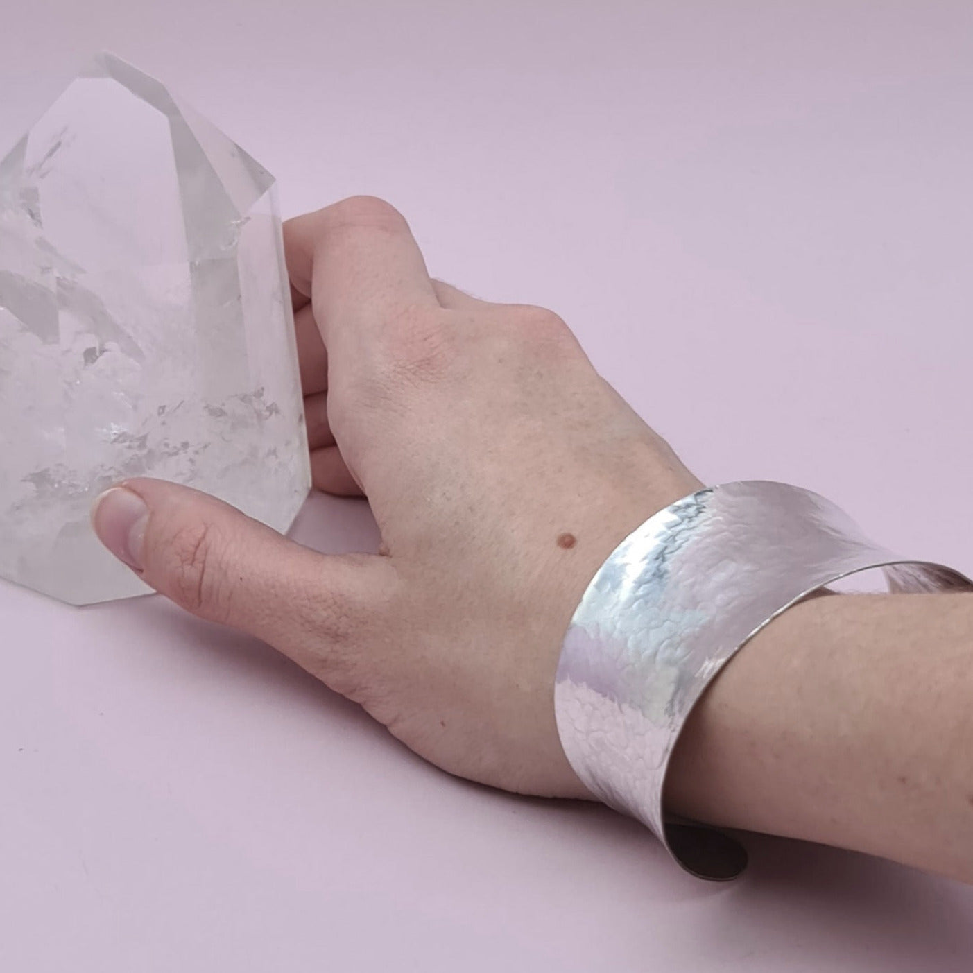 Armreif Silber mit mattierter Oberfläche