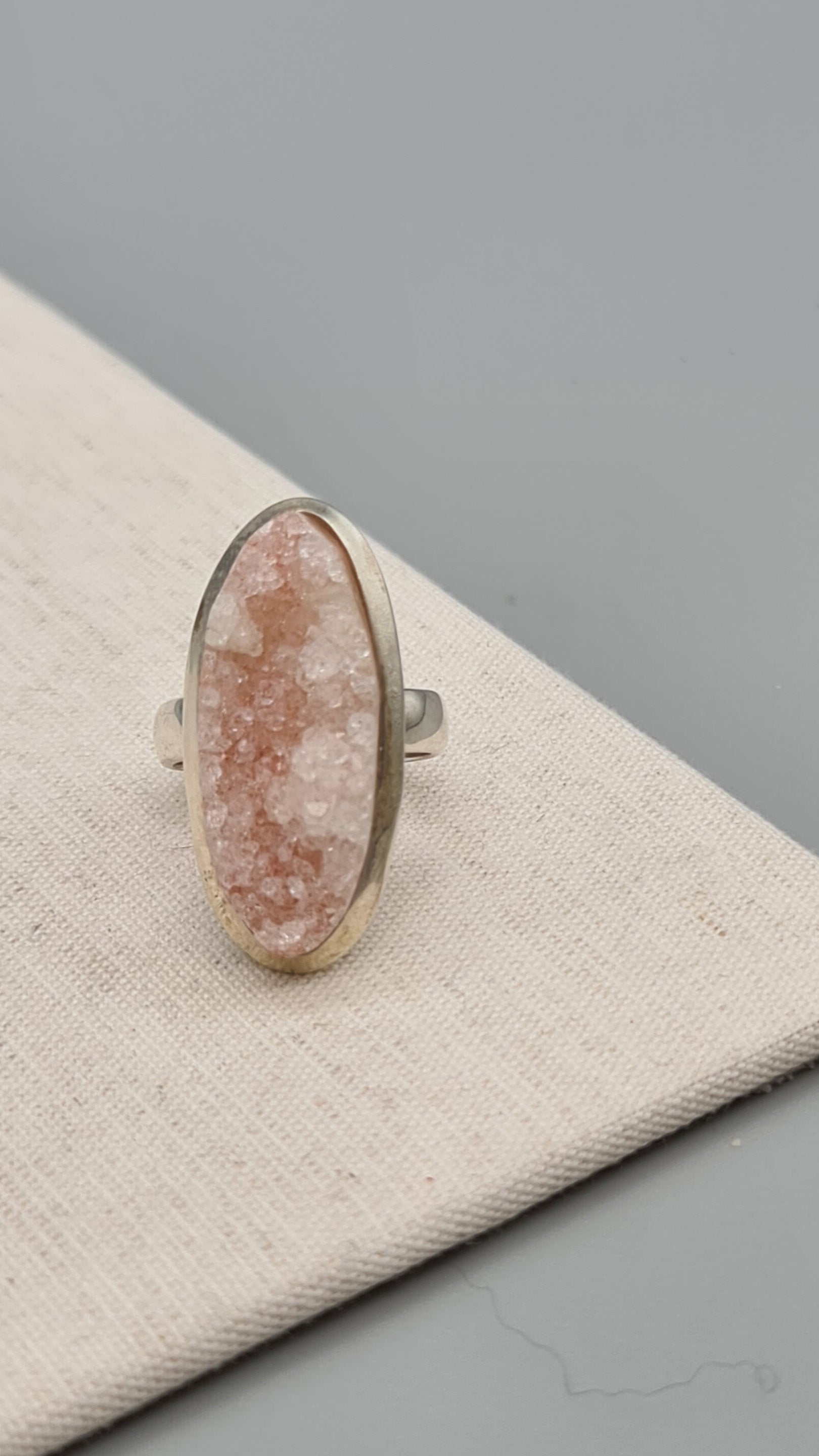 Ring Naturstein Rosenquarz