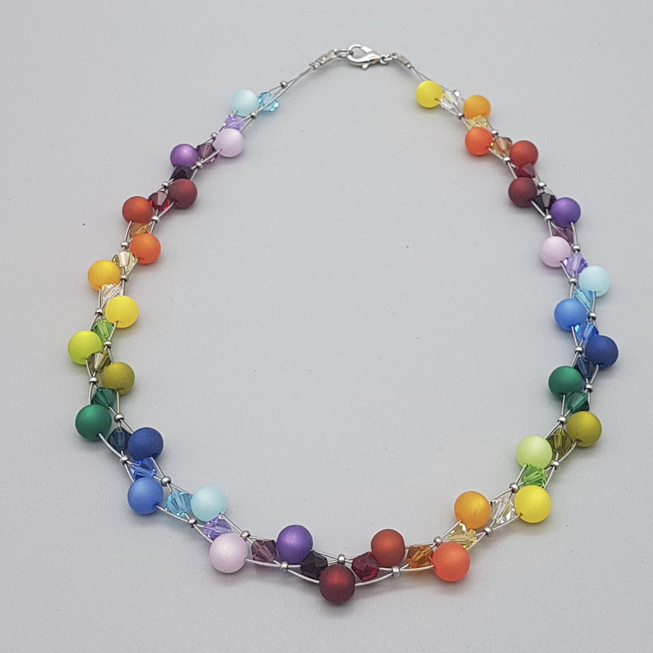 Polariskette Glitzer Regenbogen klein