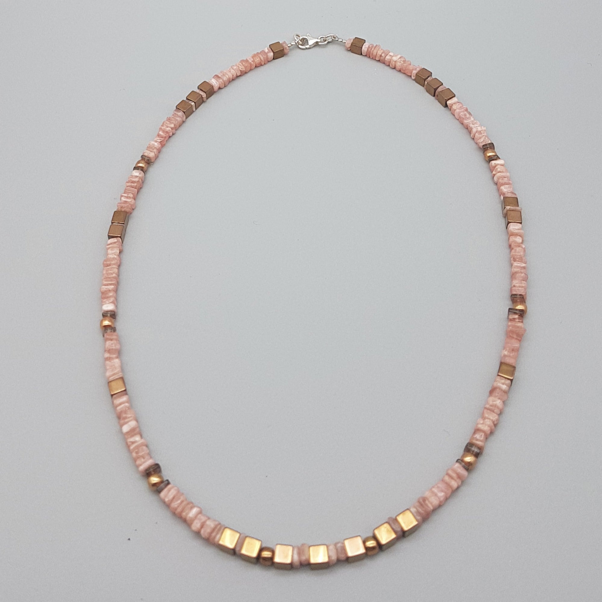 Kette Rhodochrosit/Hämatit