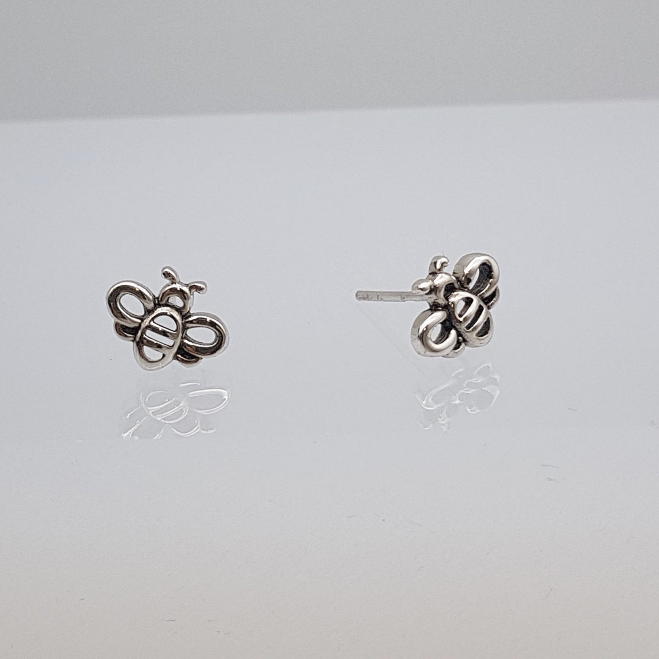 Ohrstecker Biene Silber